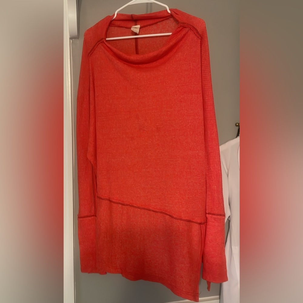 We The Free Red/Orange long sleeve Sweater
